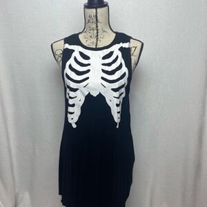 Iron Fist Black Dress with White Skeleton Design